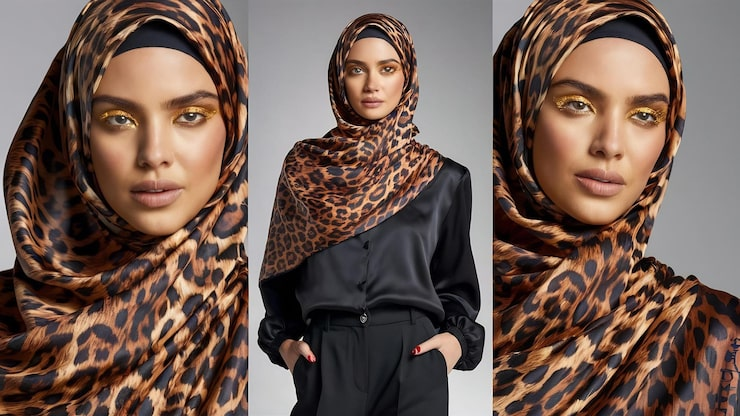 Collage of Woman Wearing Leopard Print Hijab.png