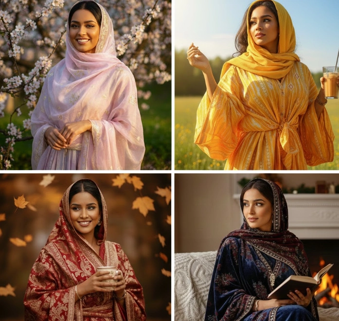 Seasonal Color Guide for Sudanese Toub How to Source and Style Custom Gold Stamping Hijabs for Your Brand.webp