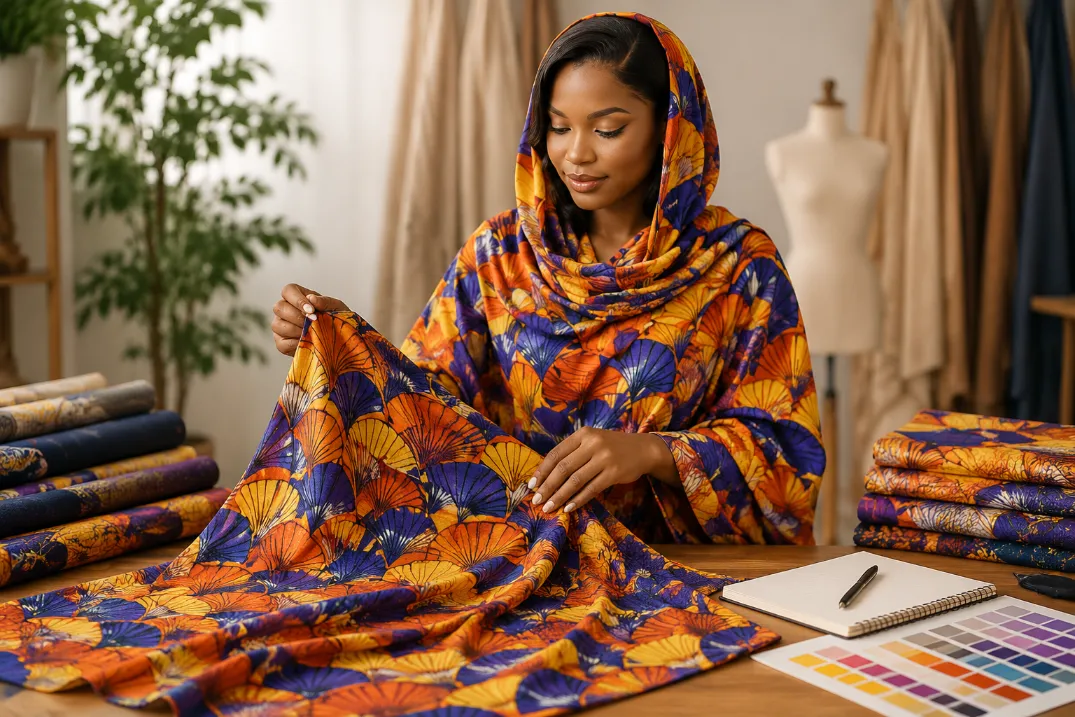 sudanese-toub-fabric-folded-orange-purple.webp
