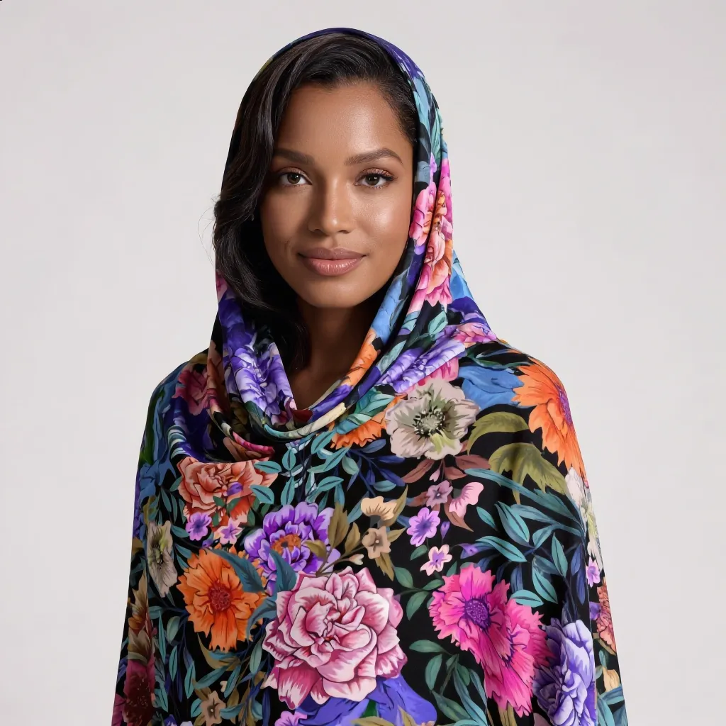 jinlai textile floral printed sudanese toub fabric for hijab and custom textile orders.webp