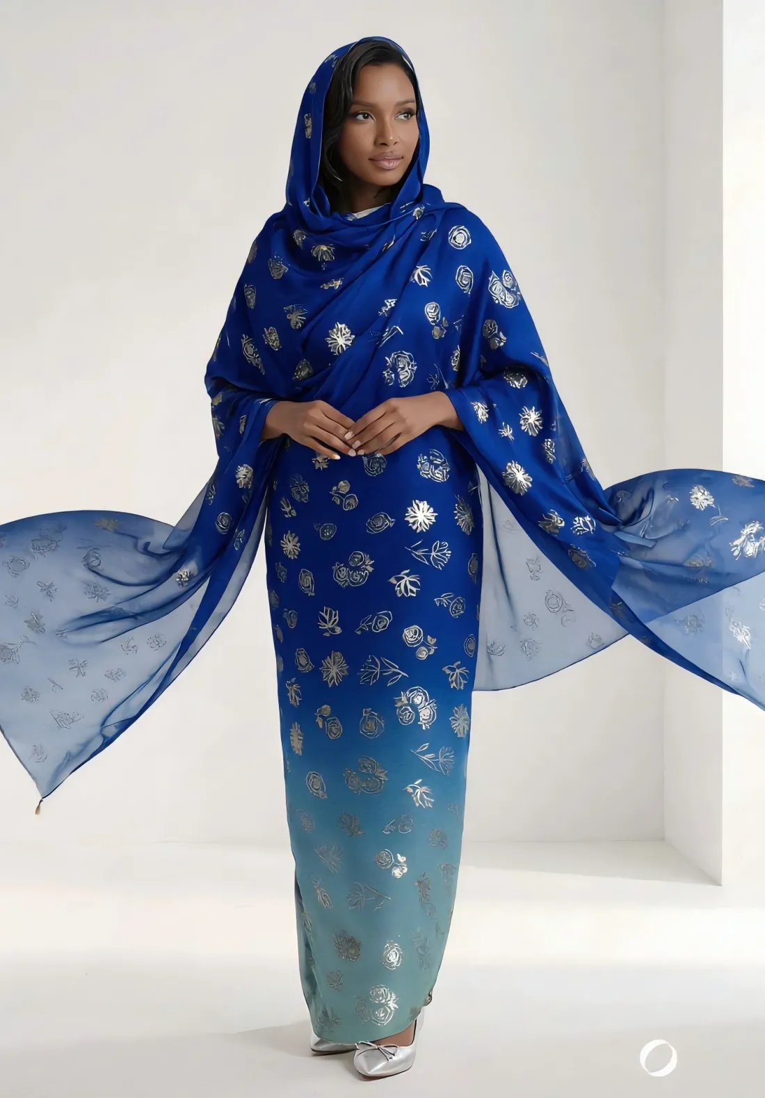 jinlai textile blue gold stamped sudanese toub for eid collections.webp