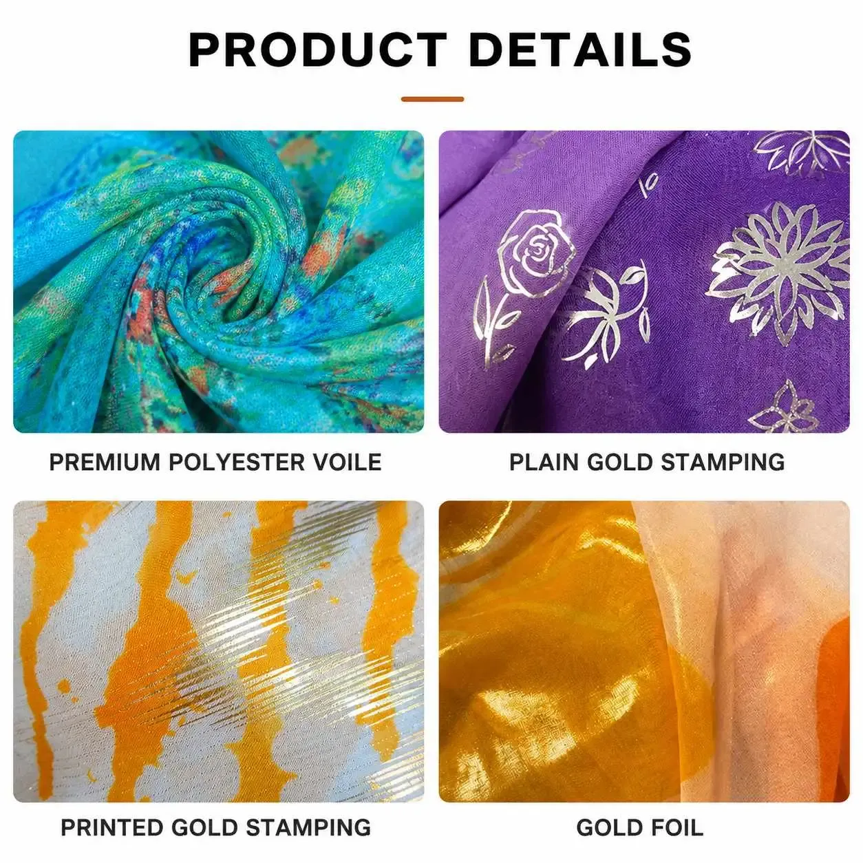 How Wholesale Suppliers Prepare for Sudanese Toub Procurement Tenders(图1) Sudanese Toub fabric examples showing printed patterns, gold stamping and gold foil finishes.webp